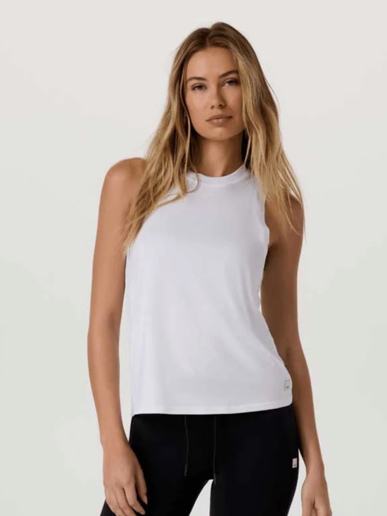 Vuori Tops - Vuori Energy Long Tank Top White